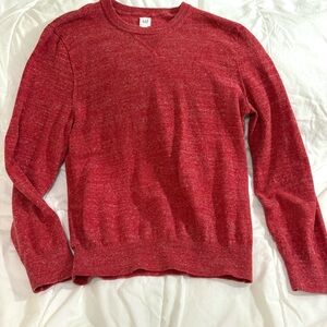 GAP Men's crewneck Sweater in Rich Red